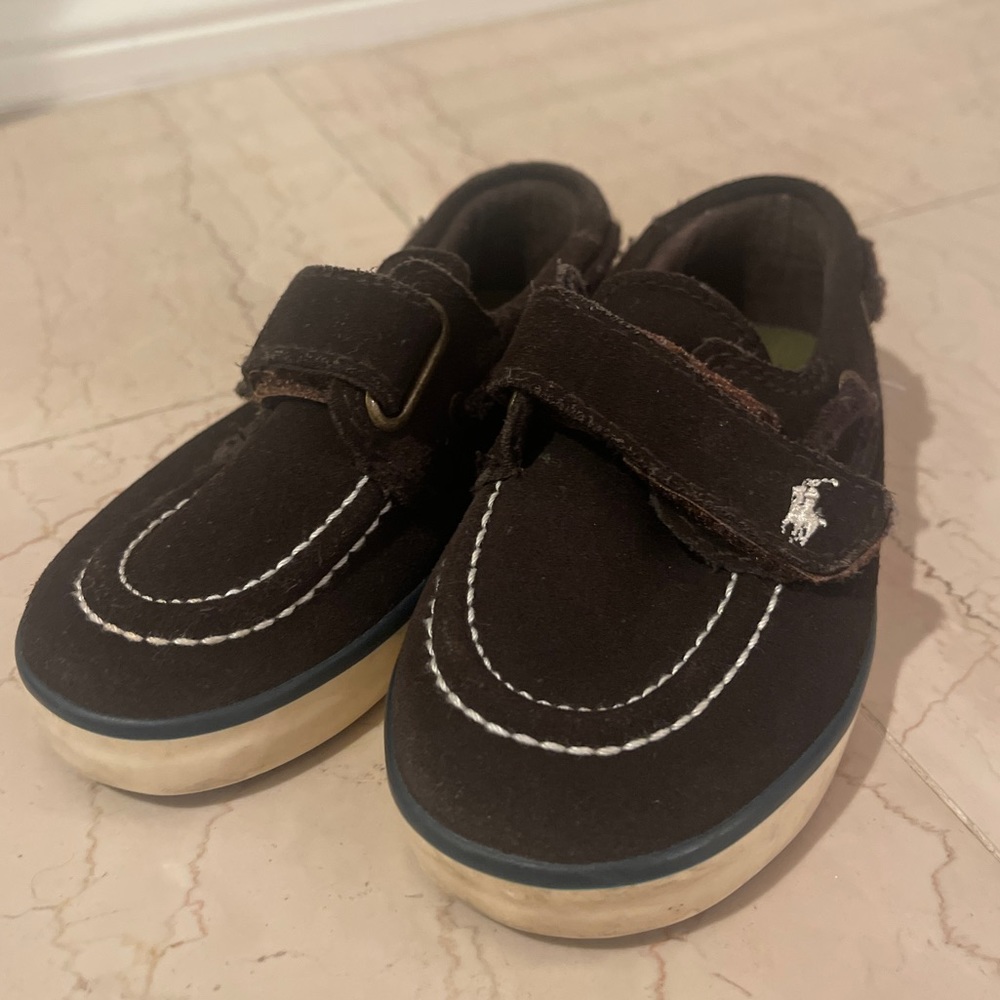 Polo by Ralph Lauren Brown Suede Loafers Baby Boy Size 6 - Picture 2 of 6